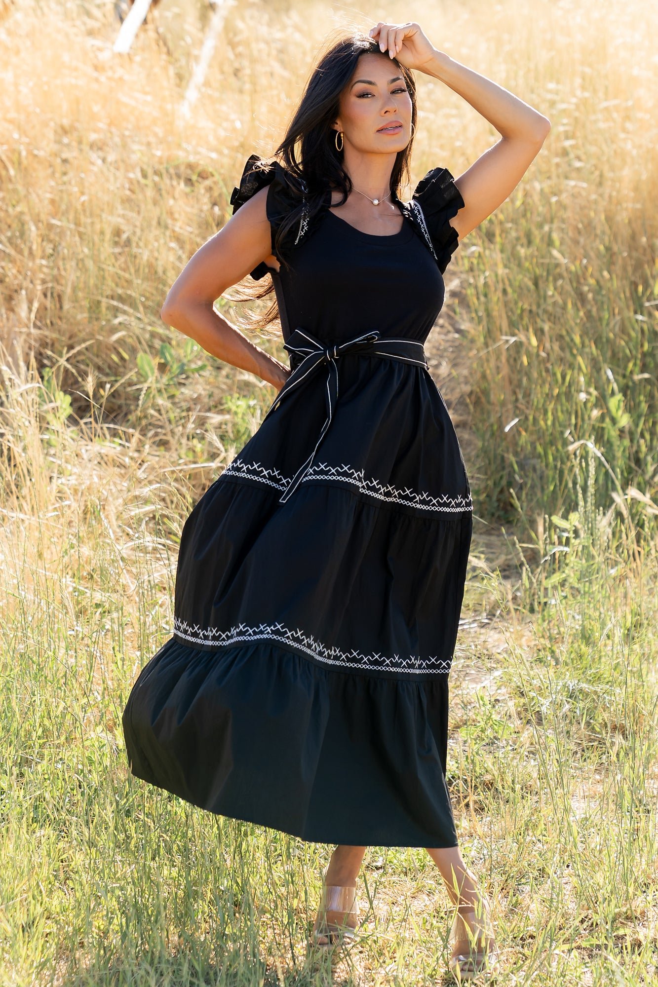 Off Shoulder Elegant Midi Dress