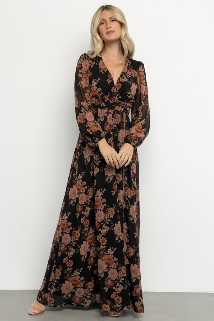 Chiffon A-Line Maxi Dress